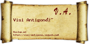 Visi Antigoné névjegykártya